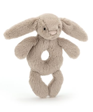 Bashful Beige Bunny Ring Rattle