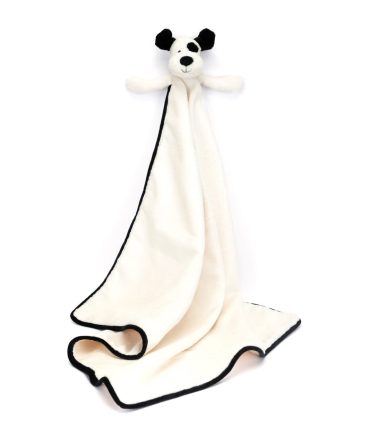 Bashful Black & Cream Puppy Blankie