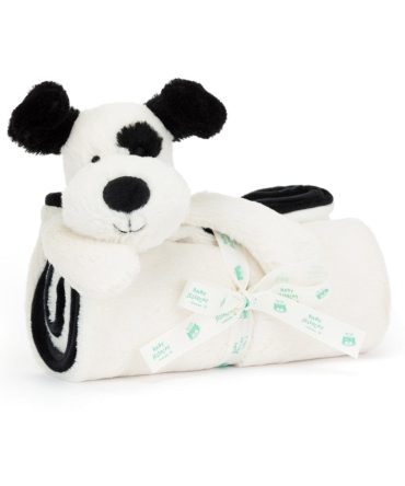 Bashful Black & Cream Puppy Blankie