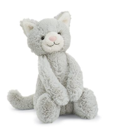 Bashful Grey Kitty Original (Medium)