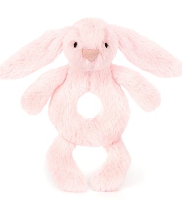 Bashful Pink Bunny Ring Rattle